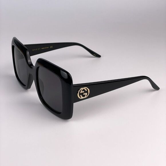 Gucci Logo GG0896S 001 Sunglasses Black Gray Square Oversized Women main image 5